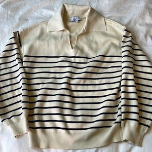& Other Stories Knit striped shirt sweater Top Size Medium M